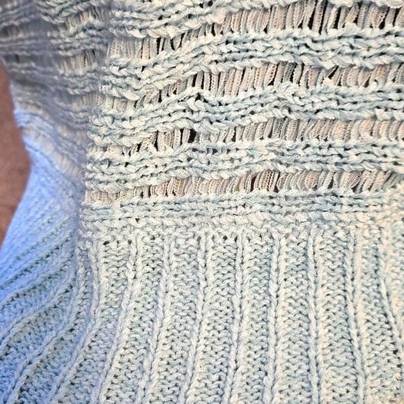 NWT LANE BRYANT LIGHT BLUE V-NECK DOLMAN SLEEVE KNIT SWEATER SZ.14/16 - Picture 3 of 4